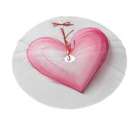 36" Christmas Tree Skirt â€“ Sketch love heart Print Holiday Party Mat for Xmas Home Decor, Outdoor Indoor Festive Ornaments