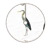 36" Christmas Tree Skirt - Long-Beaked Heron Print Party Mat, Xmas Holiday Home Decor, Base Cover for Indoor & Outdoor Use