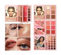 36 Color Makeup Palette Book - Waterproof 3-Layer Eyeshadow & Blush Set, Travel Friendly Foldable Design For Women, Girls & Beauty On-The-Go