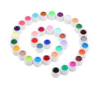 36 Colors Nail Polish UV Gel Nail Art Builder Extension Gel, Cures By UV Lamp, with Nail Brush, for Professional or Home Use
