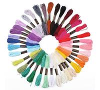 36 Coloured String Kits for DIY Craft Projects - Embroidery Floss & Cross Stitch Thread, Friendship Bracelet & Hair Braiding Thread Kits