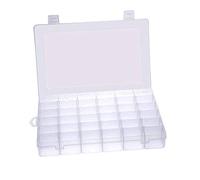36-Compartment Crafts Box, Clear Adjustable Jewelry Bead Organizer Box Storage Container Case