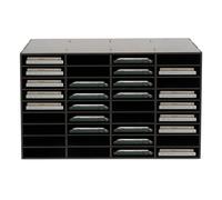 36 Compartments Desk Tidy Organiser A4 Paper Storage Filing Tray Rectangular Office Storage Ideal for Organising Books Magazines Documents Brochures Forms etc (Black)
