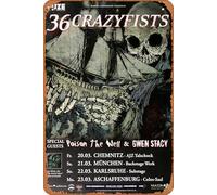 36 Crazyfists - The Tide, Tour 2009 - Konzertplakat Plaque Poster Metal Tin Sign 8" x 12" Vintage Retro Wall Decor