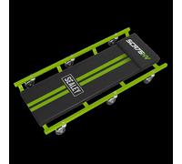 36" Deluxe American-Style Creeper with Steel Frame & 6 Wheels - Hi-Vis Green