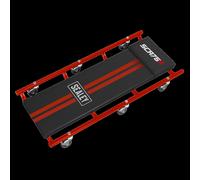 36" Deluxe American-Style Creeper with Steel Frame & 6 Wheels - Red