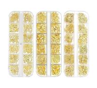 36 Designs Nail Charms Set,3D Gold Metal Sea Shell Star Bow Nail Art Decorations for Summer Ocean Theme for Gel Nails DIY Craft Making