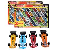 36 Die-Cast Toy Car Set Multi-Coloured Collection for Kids Miniature Racing Cars Small Scale Model Vehicles Metal and Plastic Construction Play Display Imaginative Fun for Boys Girls Children 12 Pack