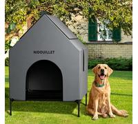 36" Dog House for Outdoor Indoor, Large Dog Houses Weatherproof 600D PVC with 7.9" H Textilene Elevated Dog Bed Breathable, Easy to Clean, Dog House Max 160lbs