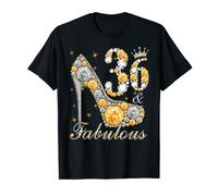36 & Fabulous 36 Years Old 36th Birthday Diamond Crown Shoes T-Shirt