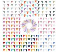 36 Flags Fabric Bunting Banner 10M 33Ft Cotton Material for Wedding For Birthday Baby Shower Party Decoration (Multicolor)