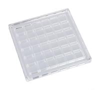 36-Grid Transparent Acrylic Box for Seashells and Collectibles, Sturdy Design for Preserving Beach Finds and Hobby Materials (Square-36 squares)