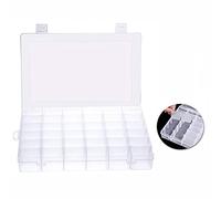 36 Grids Clear Plastic Jewelry Box Diamond Dot Painting Storage Box Removable Compartment Containers with Lids Adjustable Dividers for Display Collection DIY Nail Art, Jewellery, Beads and Diamonds