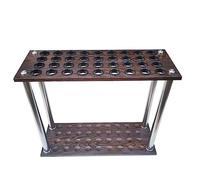 36 Holes Stand Pool Cues Racks - Billiard Stick Holder, Dark Wood Grain, Snooker Ball Cue Stand