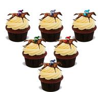 36 HORSE RACING STAND UP Edible RICE Wafer Cake Toppers D1 GRAND NATIONAL ASCOT
