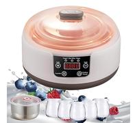 36 Hour Yogurt Maker, with temperature control and timer, 1.2L Stainless Steel Yogurt Machine with LCD Display for Home Use (with cups)