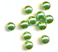 36 Imitation Pearl Glass Beads Round 8 mm Light Green