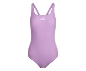 (36 in, Purple Blush) Adidas Womens/Ladies 3 Stripes One Piece Swimsuit