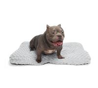 36 Inch Dog Crate Bed Deluxe Washable Dog Bed for Large Dogs Fluffy Comfy Kennel Cage Pad Mat with Non Skid Bottom 35 x 23 Inch, Grey