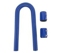 36 Inch Flexible Stainless Steel Radiator Coolant Water Hose Kit - Universal Design with Billet Clamps - 1 5/8 Inch Diameter for Enhanced Engine Cooling (Blue)