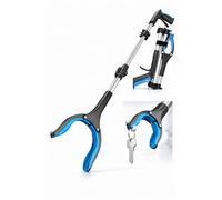 36 Inch Folding Pliers for Elderly with Magnet, Lightweight Folding Pliers 30 cm, 360 Degree Rotating Head, Elderly Aid with Magnetic Tip, Garbage Tongs for Home and Travel, Blue