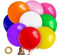 36 inch Giant Balloons 9 PCS Assorted Colour Big Balloon Jumbo Latex Balloon Decorations for Wedding Birthday Party Baby Shower Carnival
