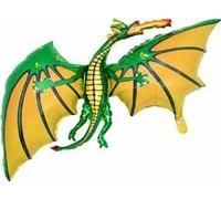 36 Inch Green Dragon Shaped Foil Balloon - Air or Helium