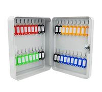 36 Key Lock Box Cabinet Combination Key Storage Secure Key Holder Wall Mounted Key Cabinet White 29.6x24x8cm Perfect for Home & Office Use