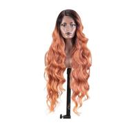 36" Lace Front Wigs Long Loose Wave Wig with Baby Hair 130 Density Synthetic Wig Womans Hair Topper(Ginger)