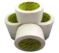 36 LARGE ROLLS OF STRONG WHITE LOW NOISE HEAVY DUTY VINYL PVC PACKAGING PARCEL TAPE - 2 INCHES WIDE x 66 METRES PER ROLL 48mu XX STRENGTH 50mm x 66m BOX SEALING PACKING MAILING POSTAL POSTAGE TAPES