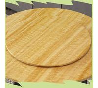 36" Lazy Susan Turntable - Light Wood Grain, 90cm Dining Table Rotating Tray, Round Serving Plate for Easy Food Sharing - Perfect for Lar Gatherings