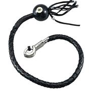36" Long 1/2“ Diameter All Black Motorcycle Get Back Whip with NO. 8 Pool Ball
