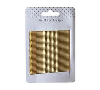 36 Long Gold Blonde Traditional Kirby Hair Grips Slides Clips Pins 6.5cm (2.6")
