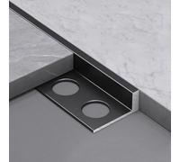 36" LShaped Aluminum Tile Edging Trim3 Pcs Corner Protector Strips for Kitchen & BathroomBlack 12mm Transition Guard for Countertops & Wall Corners