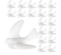 36 Mini Doves for Crafts, 1.5 Inch Bulk White Dove Miniature Birds for Crafts Wedding Cake Decoration Mother's Day Gift Decor(36PCS 1.5 Inch)
