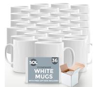 (36 mugs) 24-36pk WHITE Mugs 11oz Large Coffee Tea + Boxes