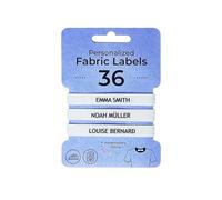 36 Name Labels Sew. Name Tapes/Tags.Clothes Labels. Labels Sewing 100% Cotton. Ideal for Kids School or Mark Any Garment. Customizable Labels.
