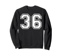 36 Number Thirty-Six Team Sports Grunge Varsity Matching Sweatshirt