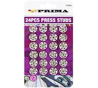 36 Or 24 Pcs Poppers SNAP Buttons Press Stud Fasteners Prima Sewing Rivet Clothing Fabric Art Craft Coat Clothes DIY Home Haberdashery Metal Sew On Tailor Set UK Free P&P (24 x Press Studs)
