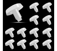36 Pack 3/4" Nylon Stem Bumper Floor Protector - Glide Flat Round Stem Bumpers Glide - Fits1/4 Hole, Furniture Sliders, Protect Your Outdoor Furniture and Patio Swivel Chair, White.