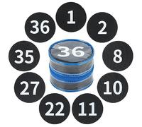 36 Pack Black Carpet Floor Circle Sit Markers with Numbers 1-36, Classroom Spot Markers for Teachers, Students, Kids - 4 Inch Floor Dots for Home, Elementary, Preschool