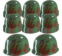 36 Pack Kids Military Camouflage Hats Children Plastic Soldier Army Helmet Party Dress Up Hat for Boys Girls Halloween Party Favors Birthday (Color Set 1)