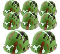 36 Pack Kids Military Camouflage Hats Children Plastic Soldier Army Helmet Party Dress Up Hat for Boys Girls Halloween Party Favors Birthday (Color Set 2)