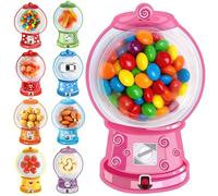 36 Pack Kids Valentines Day Cards Classroom Exchange - Bubble Gum Machine Design with Round Holders, DIY Candy Cards for School Party Favors, Gifts, Crafts & Rewards (9 Styles)