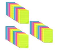 (36 Pack) Lined Sticky Notes 4x6 in,Large Notepads with Lines,Ruled Stickies Super Sticking Power,Office School Memo Note Pads Bright Colors,Post on Windows Doors,Recyclable,Easy to Write on