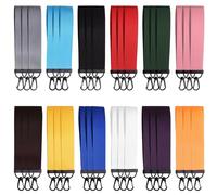 36-Pack Nylon Lanyards, 12 Color Variants, Wrist Strap Key Holders With Detachable Swivel Clips, Perfect For Id Badges & Keys