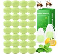 36 Pack Peppermint Oil Wasp & Bee Repellent, Natural Carpenter Bee Deterrent for Yellow Jackets, Hornets, Mud Wasps for Indoor Outdoor Patio Garden Porch, Pet and Human Safe, Green