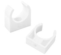 36-Pack Plastic Pipe Clamps - White Single Pipe Clips (20mm)