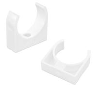 36-Pack Plastic Pipe Clamps - White Single Pipe Clips (32mm)