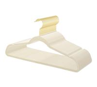 36-Pack Premium Velvet Hangers with Gold Hooks - Space-Saving Non-Slip Heavy-Duty Clothes Hangers for Coats, Suits, Dresses, and Sweaters - Slim Design, Closet Organizer(Ivory + Gold)